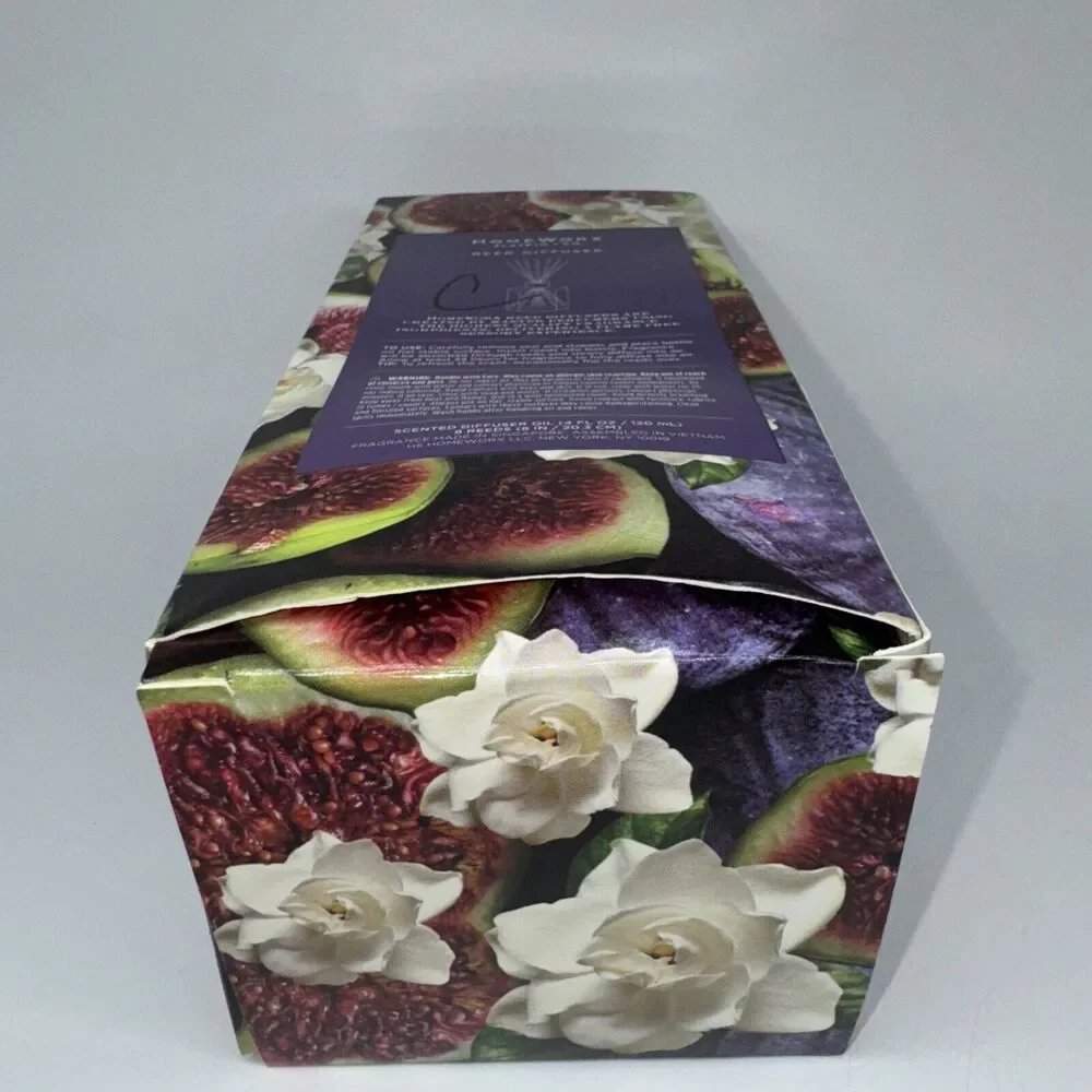 NEW Homeworx Slatkin And Co. Gardenia Fig Reed Diffuser Home Fragrance Candle